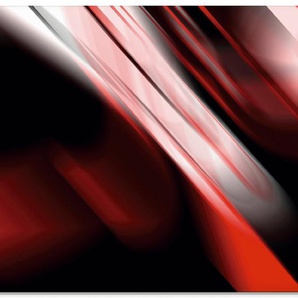 Artland Glasbild Design Rot, Gegenstandslos (1 St), in verschiedenen Größen
