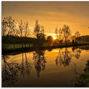 Artland Glasbild goldener Morgen, Sonnenaufgang & -untergang (1 St), in verschiedenen Größen