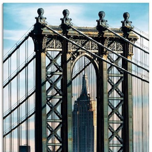 Artland Glasbild New York Manhattan Bridge, Brücken (1 St), in verschiedenen Größen
