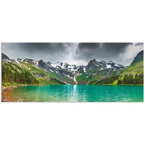 Artland Küchenrückwand Bergsee, (1-tlg), Alu Spritzschutz mit Klebeband, einfache Montage