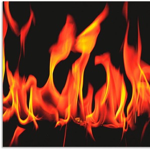 Artland Küchenrückwand Feuer 2 - Flammen, (1-tlg), Alu Spritzschutz mit Klebeband, einfache Montage
