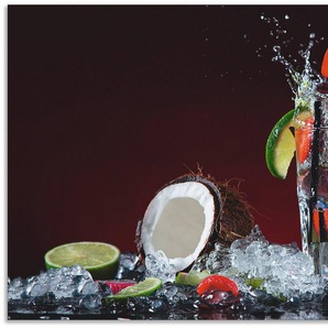 Artland Küchenrückwand Frischer Fruchtcocktail, (1-tlg), Alu Spritzschutz mit Klebeband, einfache Montage