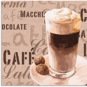 Artland Küchenrückwand Kaffee - Latte Macchiato, (1-tlg), Alu Spritzschutz mit Klebeband, einfache Montage