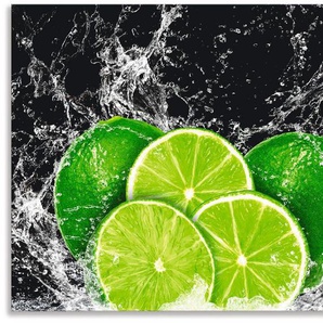 Artland Küchenrückwand Limone mit Spritzwasser, (1-tlg), Alu Spritzschutz mit Klebeband, einfache Montage