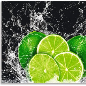Artland Küchenrückwand Limone mit Spritzwasser, (1-tlg), Alu Spritzschutz mit Klebeband, einfache Montage