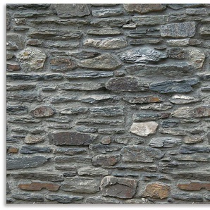 Artland Küchenrückwand Schiefermauer, (1-tlg), Alu Spritzschutz mit Klebeband, einfache Montage