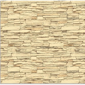 Artland Küchenrückwand Ziegelmauer, (1-tlg), Alu Spritzschutz mit Klebeband, einfache Montage