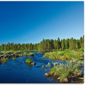 Artland Wandbild Am Fluss in Finnland, Gewässer (1 St), als Alubild, Leinwandbild, Wandaufkleber oder Poster in versch. Größen