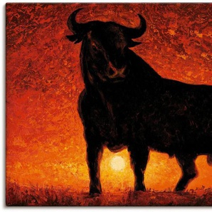 Artland Leinwandbild Andalusischer Stier, Wildtiere (1 St), auf Keilrahmen gespannt