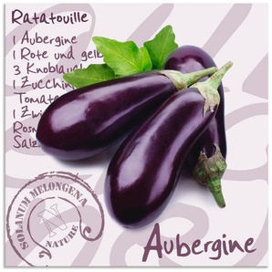 Artland Wandbild Aubergine, Lebensmittel (1 St), als Alubild, Leinwandbild, Wandaufkleber oder Poster in versch. Größen