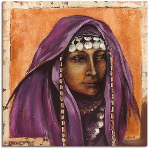 Artland Leinwandbild Beduinin II mit auberginefarbenem Tuch, Frau (1 St), auf Keilrahmen gespannt