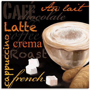 Artland Wandbild Cappuccino - Kaffee, Kaffee Bilder (1 St), als Alubild, Outdoorbild, Leinwandbild in verschied. Größen