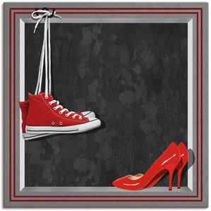 Artland Leinwandbild Die roten Schuhe, Mode (1 St), auf Keilrahmen gespannt