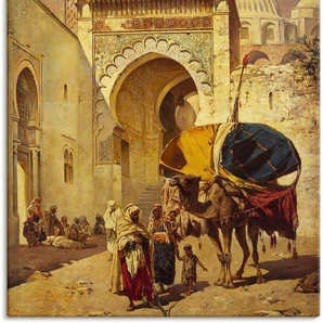 Artland Wandbild Eine arabische Straßenszene., Gebäude (1 St), als Leinwandbild, Wandaufkleber oder Poster in versch. Größen