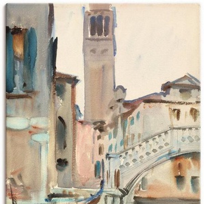 Artland Wandbild Eine Brücke und Campanile, Venedig., Venedig (1 St), als Alubild, Leinwandbild, Wandaufkleber oder Poster in versch. Größen