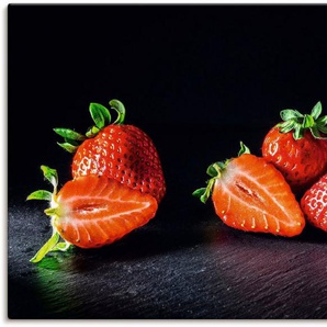 Artland Wandbild Erdbeeren, süß und fruchtig, Obst Bilder (1 St), als Leinwandbild, Poster in verschied. Größen