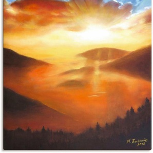 Artland Wandbild Erwachen in der Natur, Bilder vom Sonnenuntergang & -aufgang (1 St), als Leinwandbild, Poster in verschied. Größen