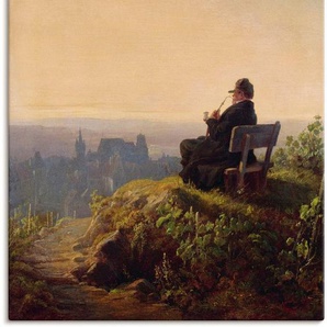 Artland Wandbild Friedlicher Abend, Mann (1 St), als Leinwandbild, Wandaufkleber oder Poster in versch. Größen