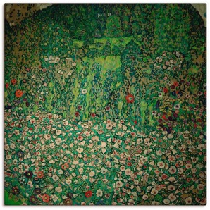 Artland Wandbild Gartenlandschaft mit Bergkuppe (Gartenlandschaft), Garten (1 St), als Leinwandbild, Wandaufkleber oder Poster in versch. Größen