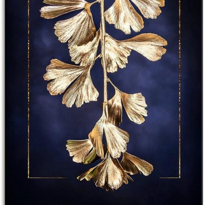 Artland Wandbild Goldener Gingko, Blätterbilder (1 St), als Leinwandbild, Poster in verschied. Größen