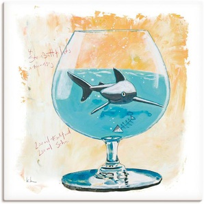 Artland Wandbild Hai, Humor (1 St), als Leinwandbild, Poster, Wandaufkleber in verschied. Größen
