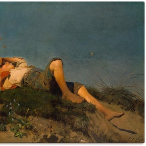 Artland Wandbild Hirtenknabe. 1860, Kind (1 St), als Leinwandbild, Wandaufkleber oder Poster in versch. Größen