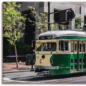 Artland Wandbild Historische Straßenbahn in San Francisco, Züge (1 St), als Alubild, Leinwandbild, Wandaufkleber oder Poster in versch. Größen