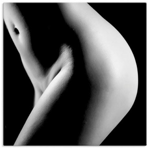 Artland Leinwandbild Hübsche junge nackte Frau_schwarz/weiß, Frau (1 St), auf Keilrahmen gespannt