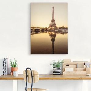 Artland Leinwandbild Paris Eiffelturm V, Gebäude (1 St), auf Keilrahmen gespannt