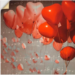 Artland Wandbild Rote Herzen, Herzen (1 St), als Poster, Wandaufkleber in verschied. Größen