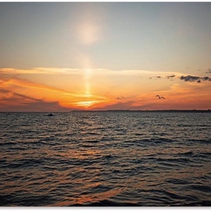 Artland Wandbild Tagesbeginn an der Ostseeküste, Bilder vom Sonnenuntergang & -aufgang (1 St), als Alubild, Leinwandbild, Wandaufkleber oder Poster in versch. Größen