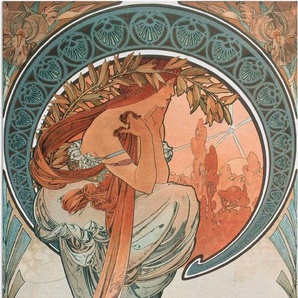 Artland Wandbild Vier Künste: Die Poesie. 1898, Frau (1 St), als Alubild, Leinwandbild, Wandaufkleber oder Poster in versch. Größen