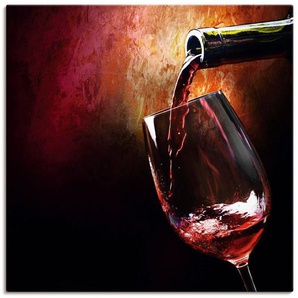 Artland Wandbild Wein - Rotwein, Getränke (1 St), als Alubild, Outdoorbild, Leinwandbild, Poster, Wandaufkleber