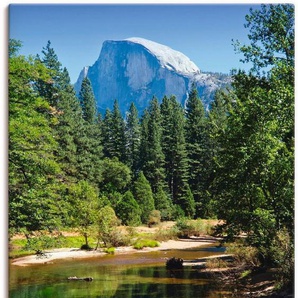 Artland Wandbild Yosemite Valley Half Dome River of Mercy, Gewässer (1 St), als Alubild, Outdoorbild, Leinwandbild, Poster in verschied. Größen