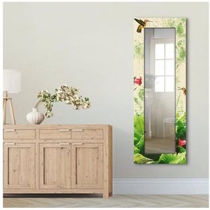 Artland Dekospiegel Kolibri, gerahmter Ganzkörperspiegel, Wandspiegel, mit Motivrahmen, Landhaus