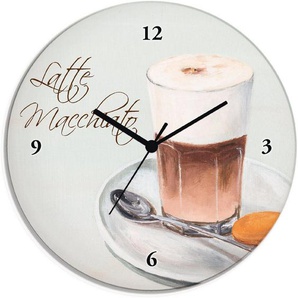 Artland Wanduhr Latte Macchiato (wahlweise mit Quarz- oder Funhuhrwerk, lautlos ohne Tickgeräusche)