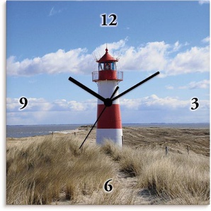 Artland Wanduhr Leuchtturm Sylt (wahlweise mit Quarz- oder Funhuhrwerk, lautlos ohne Tickgeräusche)