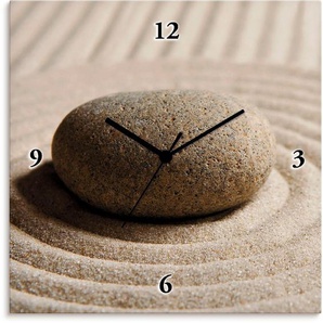 Artland Wanduhr Mini Zen Garten - Sand (wahlweise mit Quarz- oder Funhuhrwerk, lautlos ohne Tickgeräusche)