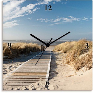 Artland Wanduhr Nordseestrand auf Langeoog - Steg (wahlweise mit Quarz- oder Funhuhrwerk, lautlos ohne Tickgeräusche)
