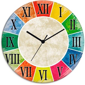 Artland Wanduhr Römische Ziffern (wahlweise mit Quarz- oder Funhuhrwerk, lautlos ohne Tickgeräusche)