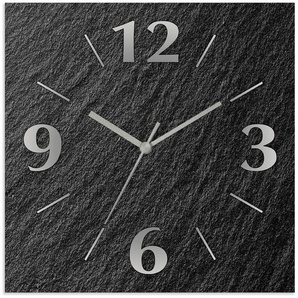 Artland Wanduhr Schiefer (wahlweise mit Quarz- oder Funhuhrwerk, lautlos ohne Tickgeräusche)