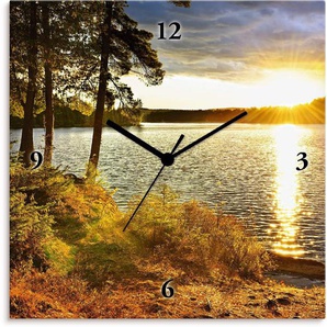 Artland Wanduhr Sonnenuntergang über See Algonquin Park (wahlweise mit Quarz- oder Funhuhrwerk, lautlos ohne Tickgeräusche)
