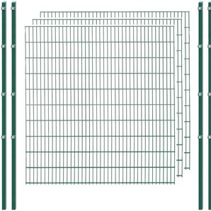 ARVOTEC Doppelstabmattenzaun 18 - 61 Zaunelemente 203 cm hoch, 3 Matten für 6 m, 4 Pfosten Gr. H/L: 203 cm x 6 m H/L: 203 cm, grün (dunkelgrün) Zaunelemente