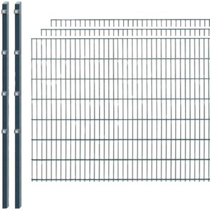 ARVOTEC Doppelstabmattenzaun 22 - 103 Zaunelemente 143 cm hoch, 3 Matten für 6 m, 4 Pfosten Gr. H/L: 143 cm x 6 m, grau (anthrazit) Zaunelemente
