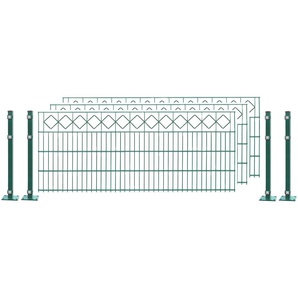 ARVOTEC Doppelstabmattenzaun 854 - 1346 Zaunelemente 89 cm hoch, 3 Matten für 6 m, 4 Pfosten Gr. H/L: 89 cm x 6 m, grün (dunkelgrün) Zaunelemente