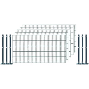 ARVOTEC Doppelstabmattenzaun EASY 103 zum Aufschrauben Zaunelemente Zaunhöhe 103 cm, Zaunlänge 2 - 60 m Gr. H/L: 103 cm x 10 m H/L: 103 cm, grau (anthrazit) Zaunelemente