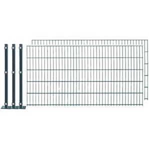ARVOTEC Doppelstabmattenzaun EASY 103 zum Aufschrauben Zaunelemente Zaunhöhe 103 cm, Zaunlänge 2 - 60 m Gr. H/L: 103 cm x 4 m H/L: 103 cm, grau (anthrazit) Zaunelemente