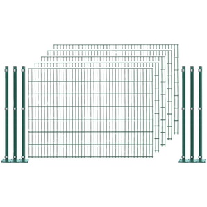 ARVOTEC Doppelstabmattenzaun EASY 143 zum Aufschrauben Zaunelemente Zaunhöhe 143 cm, Zaunlänge 2 - 60 m Gr. H/L: 143 cm x 10 m H/L: 143 cm, grün (dunkelgrün) Zaunelemente
