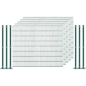 ARVOTEC Doppelstabmattenzaun EASY 163 zum Aufschrauben Zaunelemente Zaunhöhe 163 cm, Zaunlänge 2 - 60 m Gr. H/L: 163 cm x 10 m H/L: 163 cm, grün (dunkelgrün) Zaunelemente