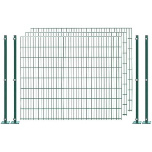 ARVOTEC Doppelstabmattenzaun EASY 163 zum Aufschrauben Zaunelemente Zaunhöhe 163 cm, Zaunlänge 2 - 60 m Gr. H/L: 163 cm x 6 m H/L: 163 cm, grün (dunkelgrün) Zaunelemente